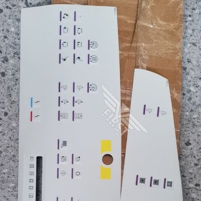 ホワイト カラー メムラン パネル シンボル 文字 ラベル ハイデルベルク SM102 印刷機 スチッカー 63*21.2 または 37*15.5CM サイズ
